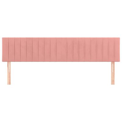 vidaXL Cabeceros 2 unidades de terciopelo rosa 100x5x78/88 cm