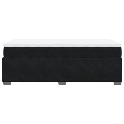 vidaXL Cama box spring con colchón terciopelo negro 80x200 cm