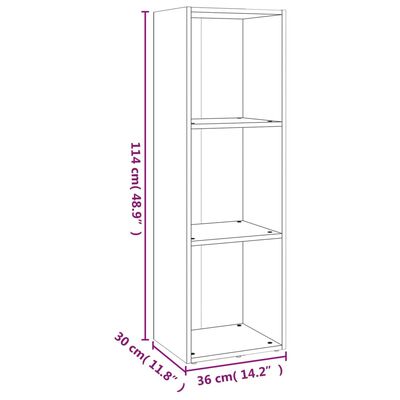 vidaXL Estantería/mueble de TV contrachapada gris Sonoma 36x30x114 cm