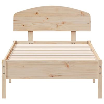 vidaXL Estructura de cama con cabecero madera maciza pino 75x190 cm