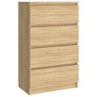 vidaXL Aparador madera contrachapada color roble Sonoma 60x35x98,5 cm