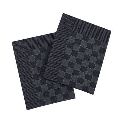 vidaXL Paños de cocina 20 uds algodón negro y gris 50x70 cm