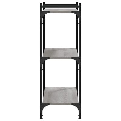 vidaXL Librería 3 estantes madera ingeniería gris Sonoma 80x30x86 cm