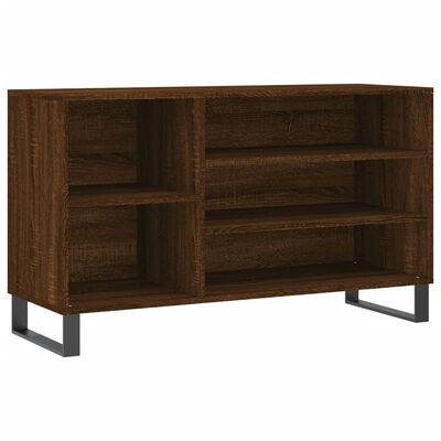 vidaXL Mueble zapatero madera contrachapada roble marrón 102x36x60 cm