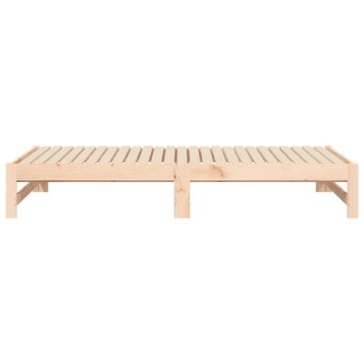 vidaXL Sofá cama extraíble madera maciza de pino 2x(75x190) cm