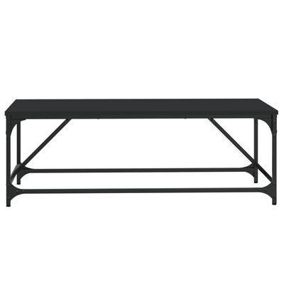 vidaXL Mesa de centro de madera contrachapada negro 100x50x35 cm