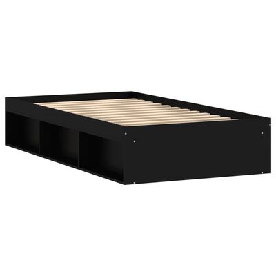 vidaXL Estructura de cama negra 100x200 cm