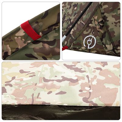 vidaXL Tienda de pesca para 5 personas impermeable camuflaje