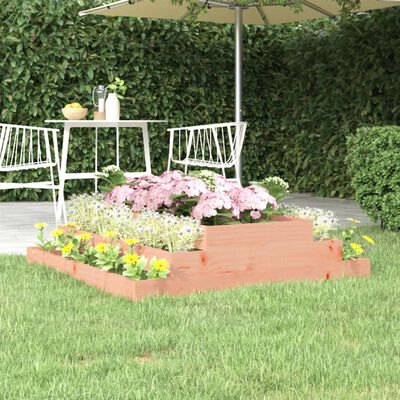 vidaXL Jardinera de madera maciza de douglas 110x110x27 cm