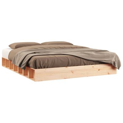 vidaXL Estructura de cama de madera maciza 140x200 cm