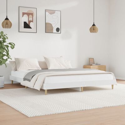 vidaXL Estructura de cama madera de ingeniería blanca 140x200 cm