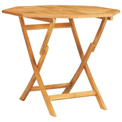 vidaXL Juego de comedor para jardín 5 piezas madera maciza de teca