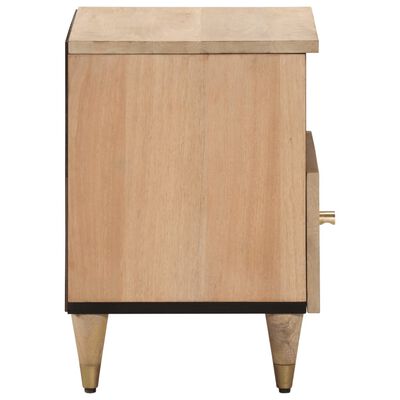 vidaXL Mesitas de noche 2 uds madera maciza de mango 40x33x46 cm