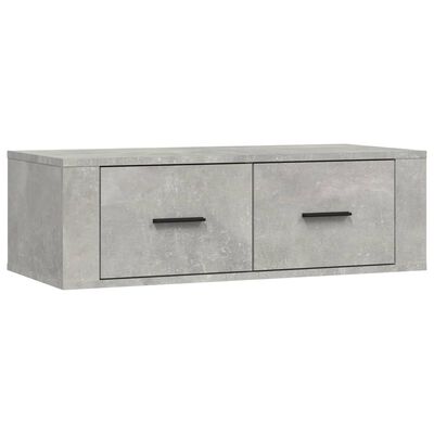 vidaXL Mueble de TV colgante madera gris hormigón 80x36x25 cm