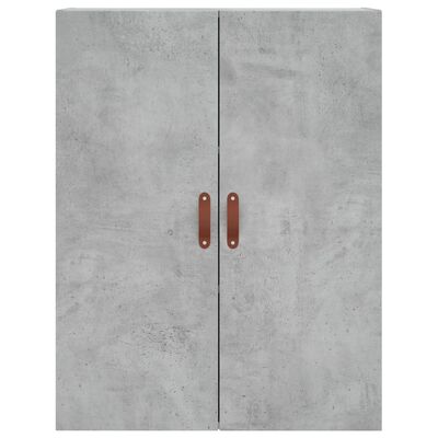 vidaXL Aparador alto madera contrachapada gris hormigón 69,5x34x180 cm