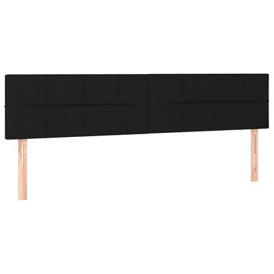 vidaXL Cama box spring con colchón tela negro 200x200 cm