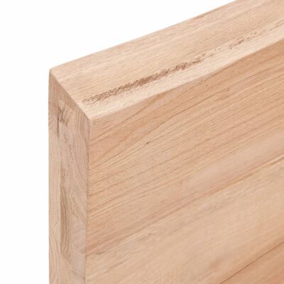 vidaXL Tablero mesa madera roble tratada marrón claro 100x50x(2-6) cm