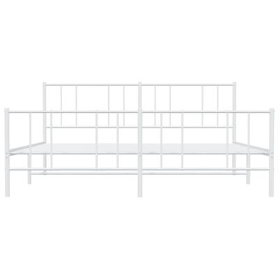 vidaXL Estructura cama sin colchón con estribo metal blanco 193x203 cm