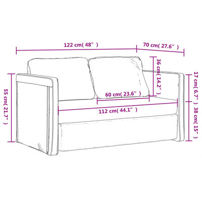 vidaXL Sofá cama suelo 2 en 1 terciopelo amarillo oscuro 122x204x55 cm