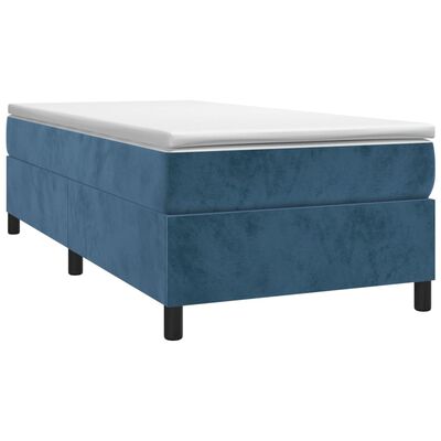 vidaXL Estructura de cama de terciopelo azul 90x190 cm