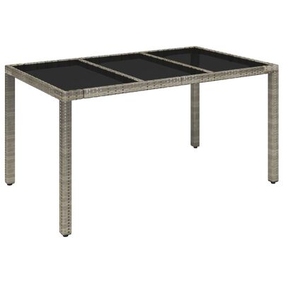 vidaXL Set comedor jardín 7 pzas y cojines ratán sintético gris