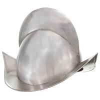 vidaXL Réplica de casco de caballero medieval antiguo LARP acero plata