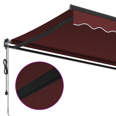 vidaXL Toldo retráctil automático burdeos 300x250 cm