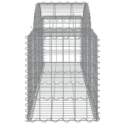 vidaXL Cestas de gaviones 11 uds forma de arco hierro 200x50x60/80 cm