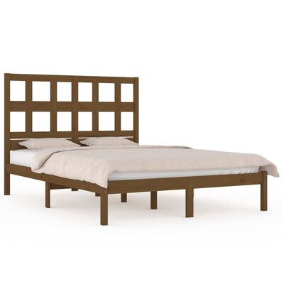 vidaXL Estructura de cama madera maciza de pino marrón miel 120x200 cm