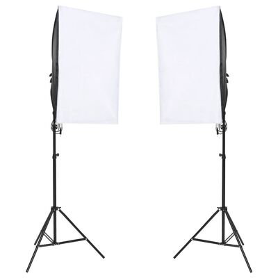 vidaXL Kit de estudio fotográfico con iluminación y fondo