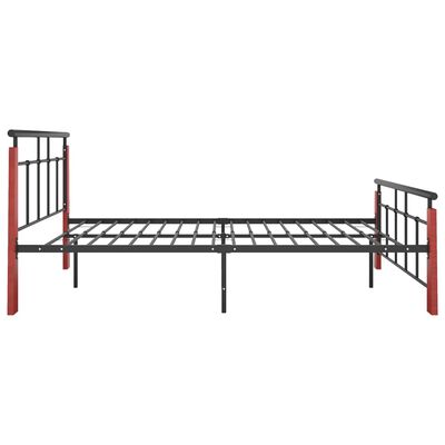 vidaXL Estructura de cama sin colchón metal madera de roble 120x200 cm