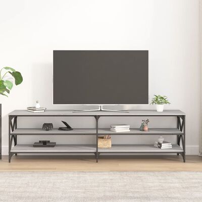 vidaXL Mueble para TV madera contrachapada gris Sonoma 180x40x50 cm