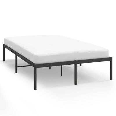 vidaXL Estructura de cama sin colchón metal negro 120x200 cm