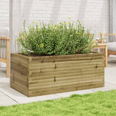 vidaXL Jardinera madera de pino impregnada 110x60x45,5 cm