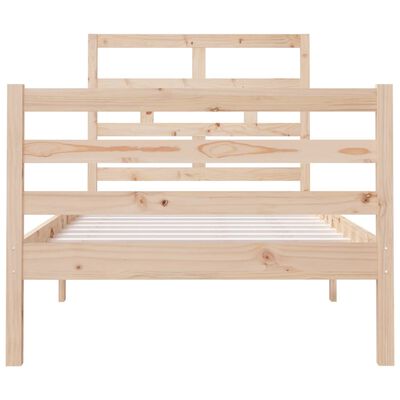 vidaXL Estructura de cama individual de madera maciza 90x190 cm