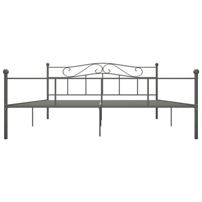 vidaXL Estructura de cama sin colchón metal gris 180x200 cm