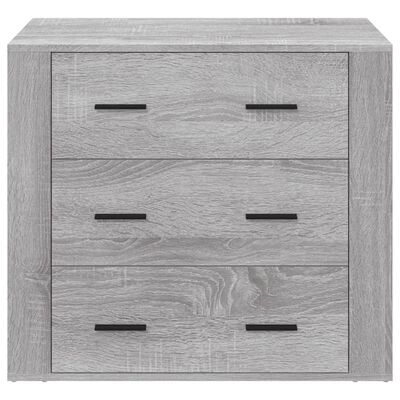 vidaXL Aparador de madera contrachapada gris Sonoma 80x33x70 cm