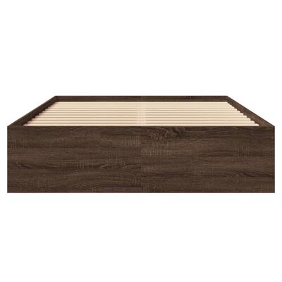 vidaXL Estructura de cama sin colchón madera marrón roble 140x200 cm