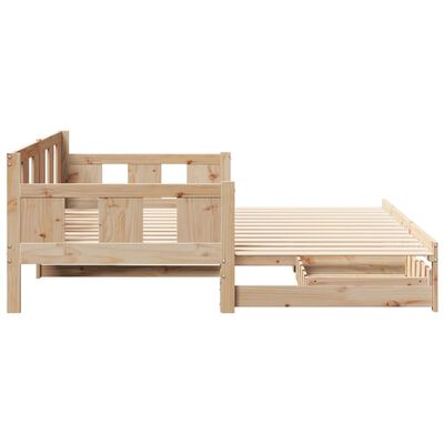 vidaXL Sofá cama nido con cajones madera maciza de pino 80x200 cm