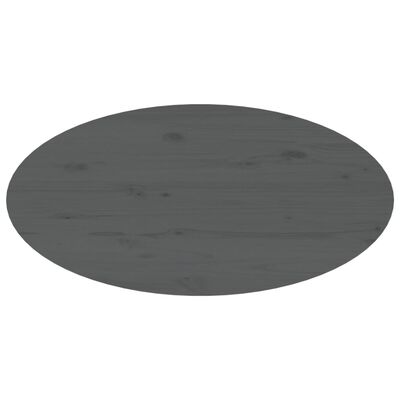 vidaXL Mesa de centro de madera maciza de pino gris 80x40x35 cm