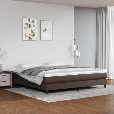 vidaXL Estructura de cama de cuero sintético marrón 200x200 cm