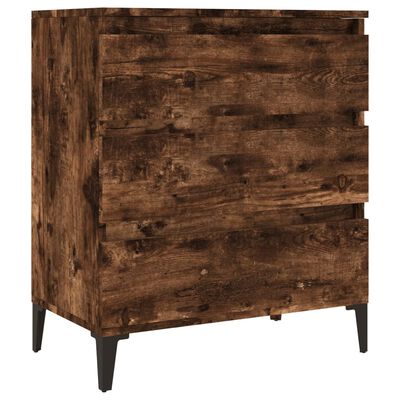 vidaXL Aparador madera contrachapada color roble ahumado 60x35x70 cm