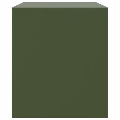 vidaXL Mueble para TV de acero verde oliva 67x39x44 cm