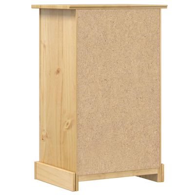 vidaXL Mesita de noche Corona madera maciza de pino 53x39x84 cm