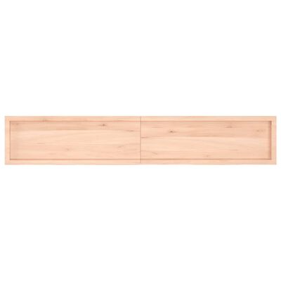 vidaXL Encimera de baño madera maciza sin tratar 220x40x(2-6) cm