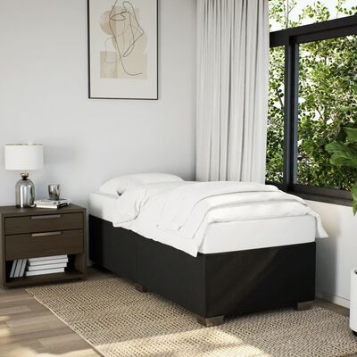 vidaXL Estructura de cama sin colchón tela negro 90x190 cm