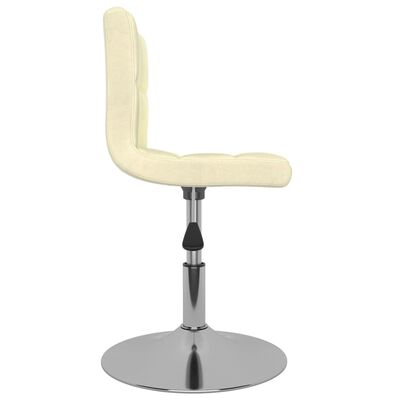 vidaXL Sillas de comedor giratorias 4 unidades tela crema