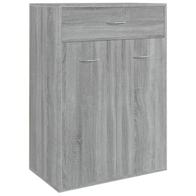 VidaXL Mueble zapatero madera contrachapada gris Sonoma 63x24x81 cm
