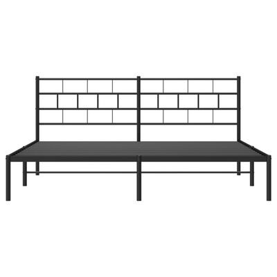 vidaXL Estructura cama sin colchón con cabecero metal negro 183x213 cm