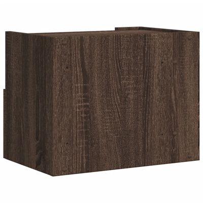 vidaXL Mesita de noche de pared marrón roble 45x30x35 cm